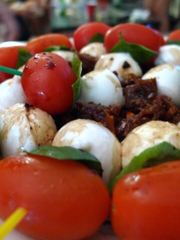 Tomato and Mozzarella Skewers