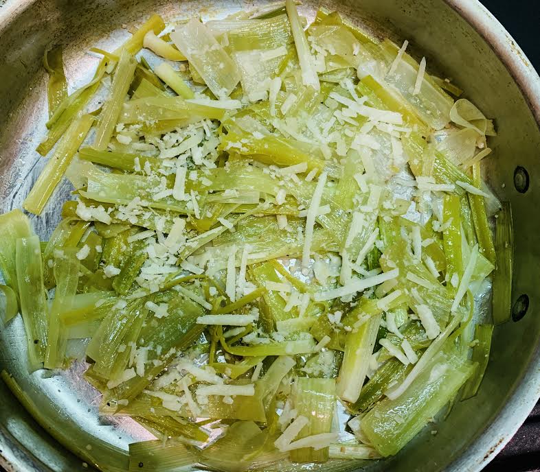 Braised Parmesan Leeks