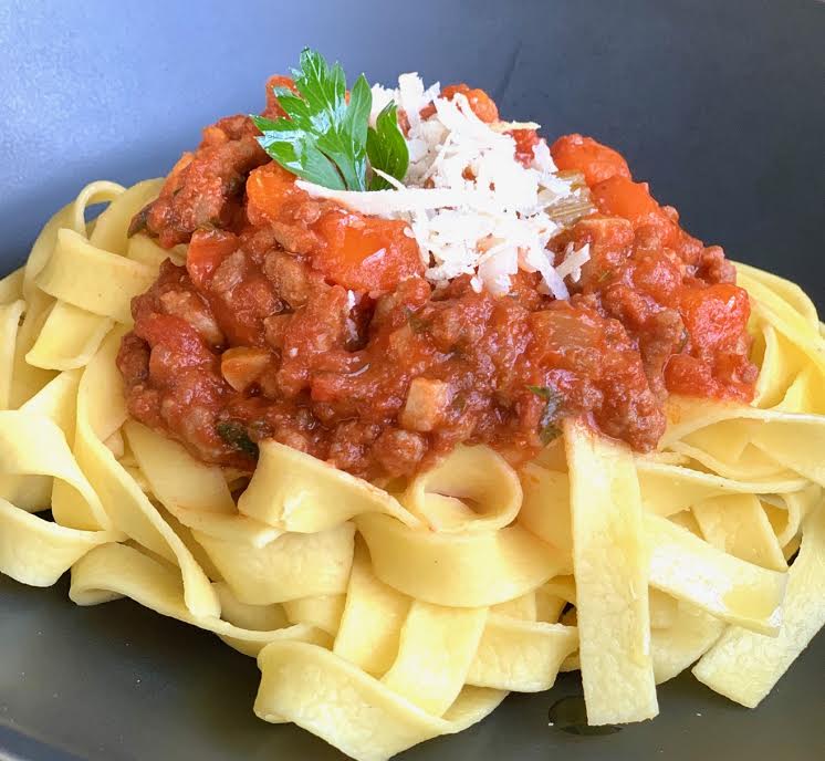 Classic Bolognese Sauce over Pasta