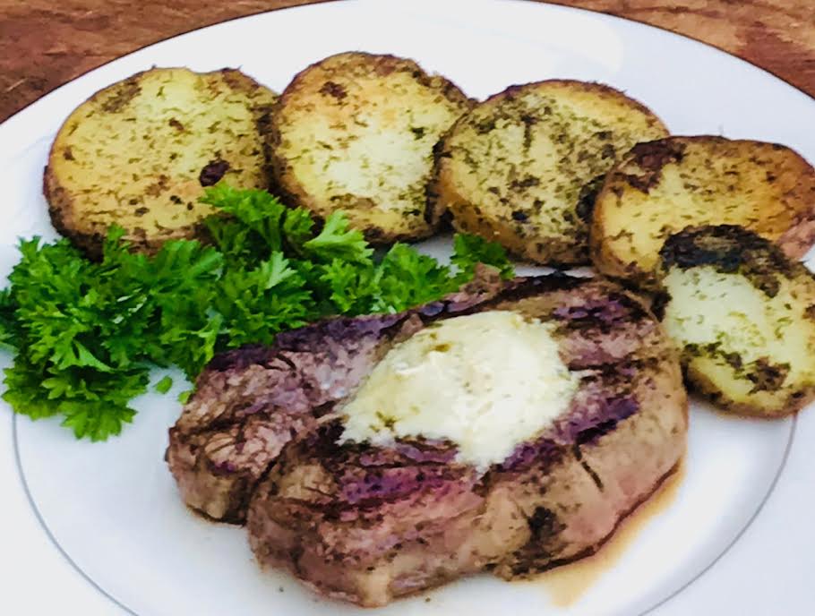 Shallot Parsley Butter on Steak