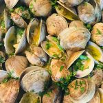 Steamed Clams with garlic butter and wine