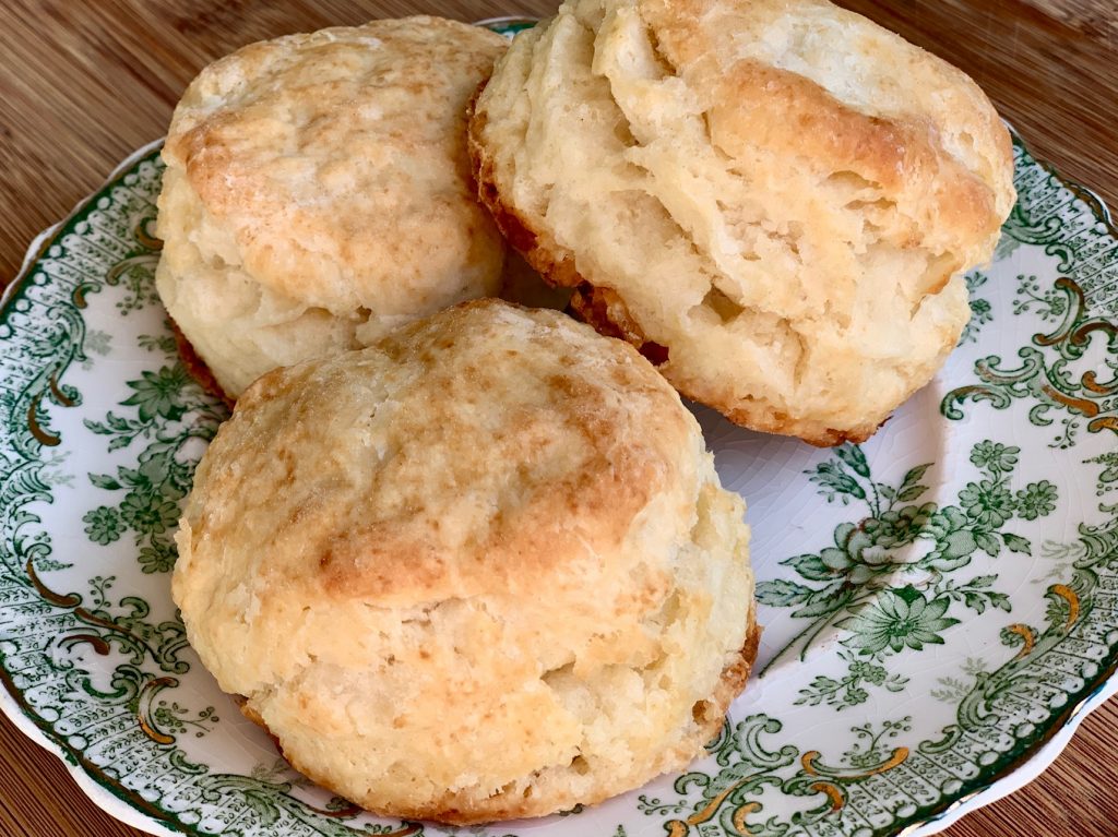 Biscuits close up on plate