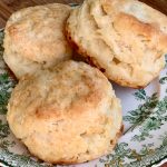 Biscuits close up on plate