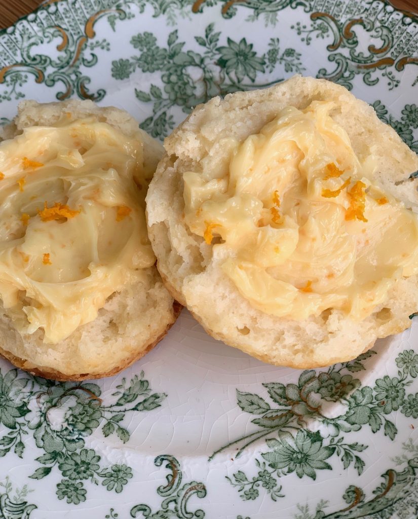 Biscuits and orange butter