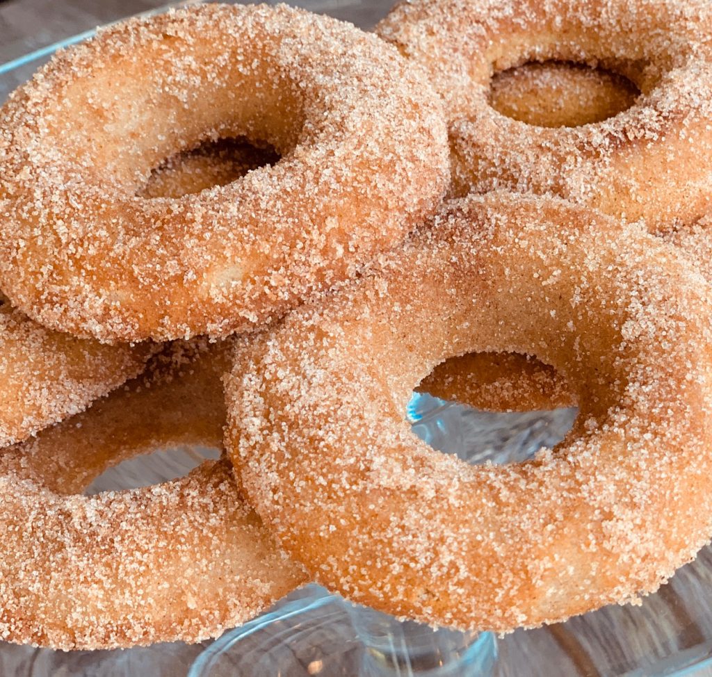 Churro Donuts in Cinnamon Sugar