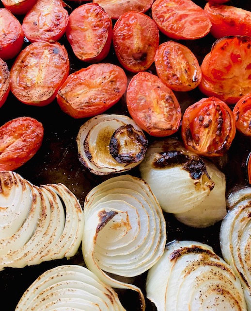 Roasted Tomatoes and Onions