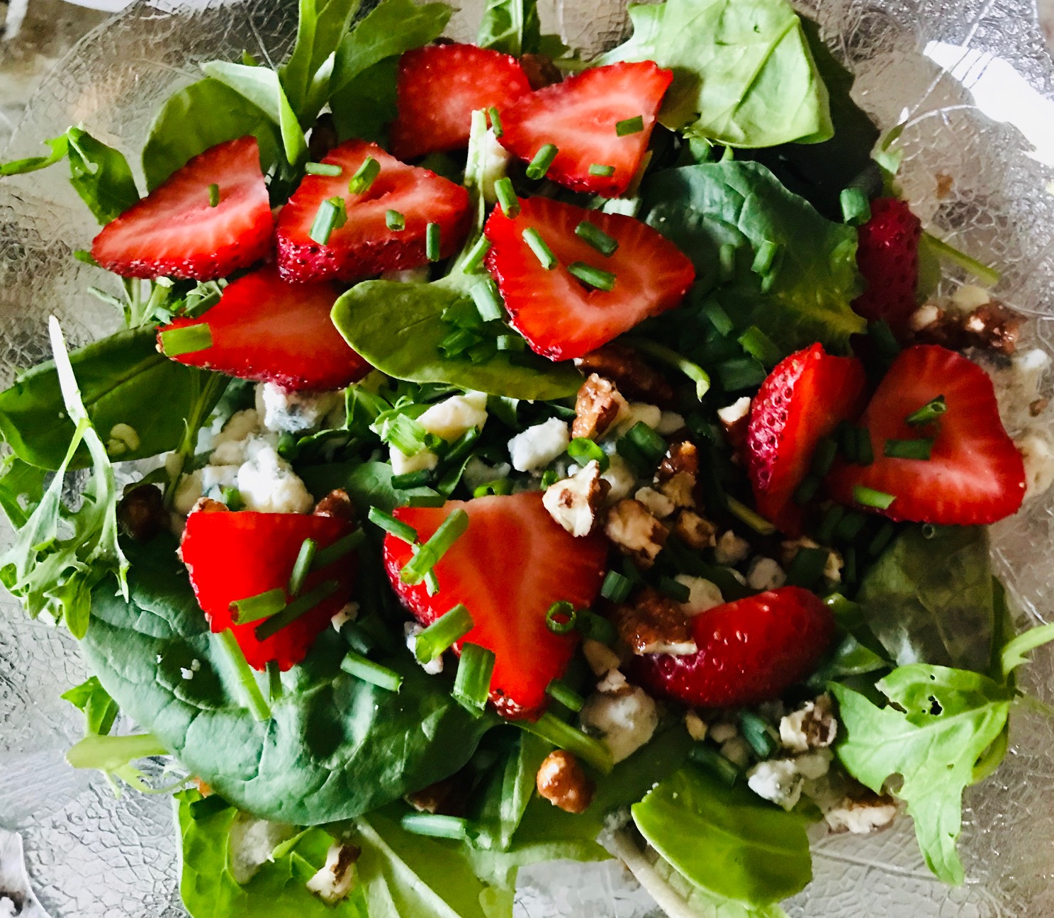 Strawberry Pecan Salad close up