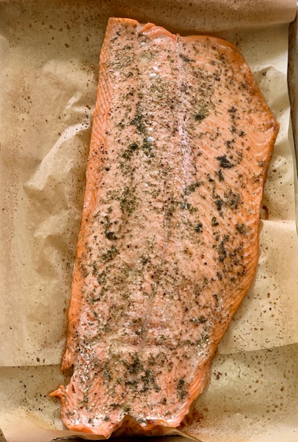 Baked Salmon on sheet pan