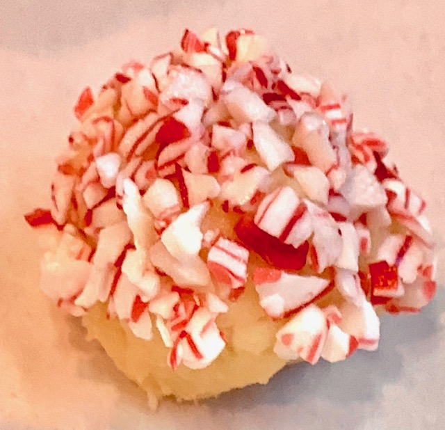 Peppermint decorated cookie