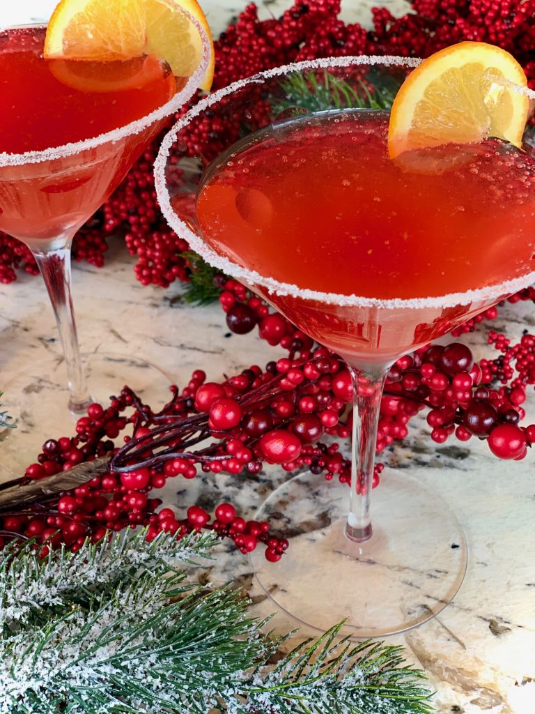 Cranberry Orange Champagne Cocktail 