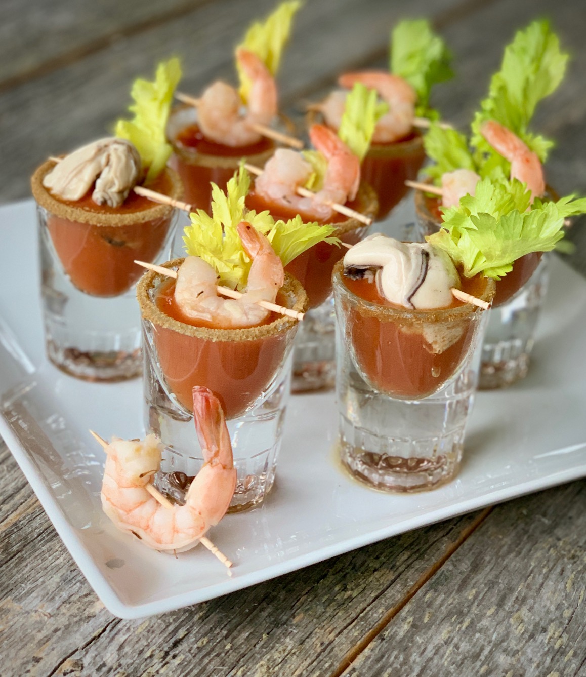 Shrimp with Bloody Mary Cocktail Sauce