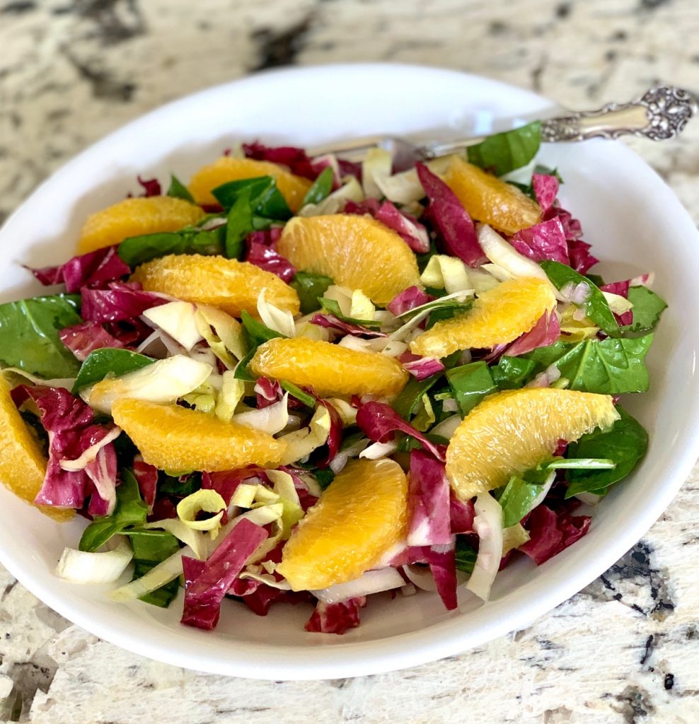 Tricolore Salad with Supremed Oranges