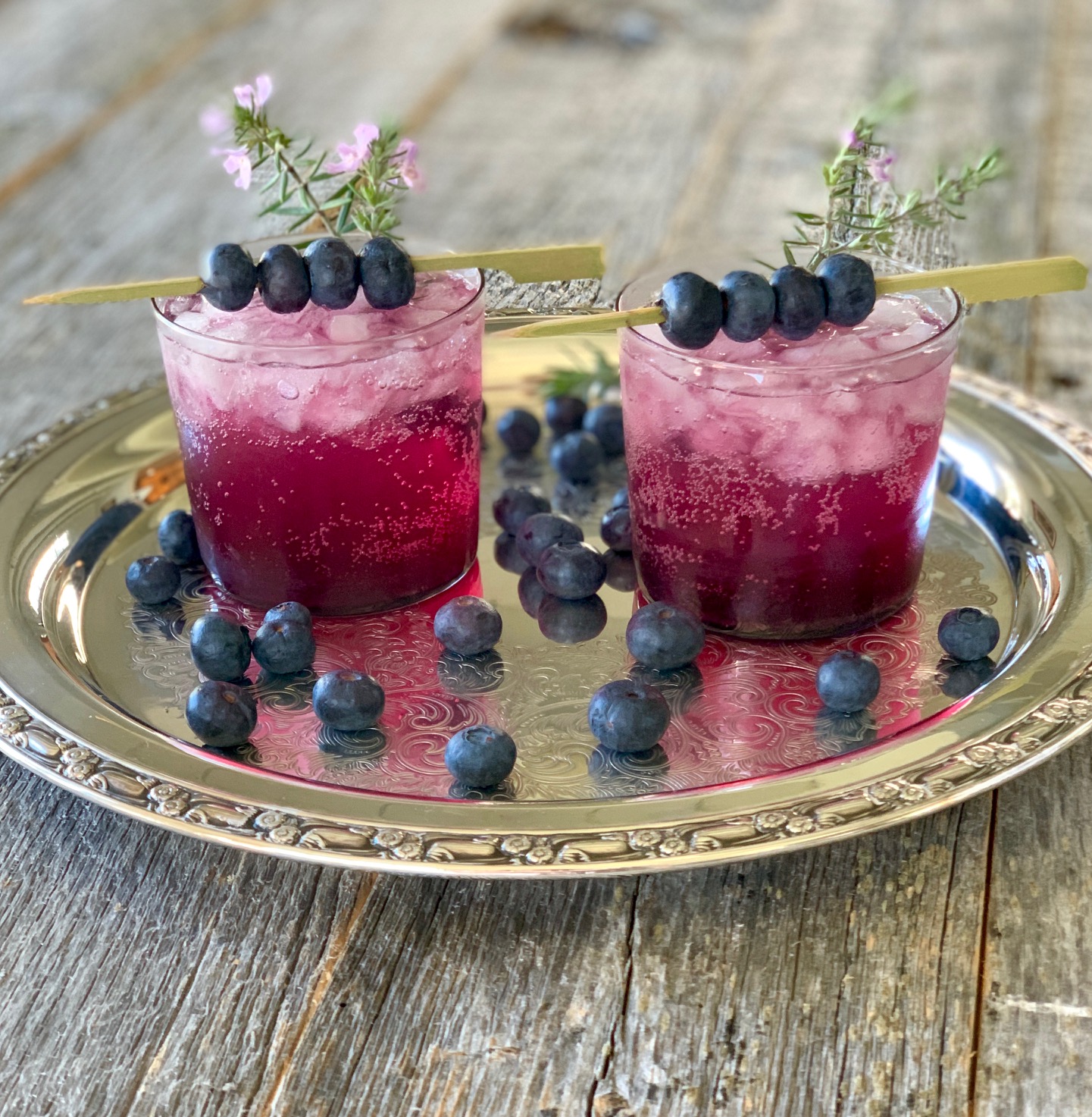 Blueberry Vodka Cocktail for two