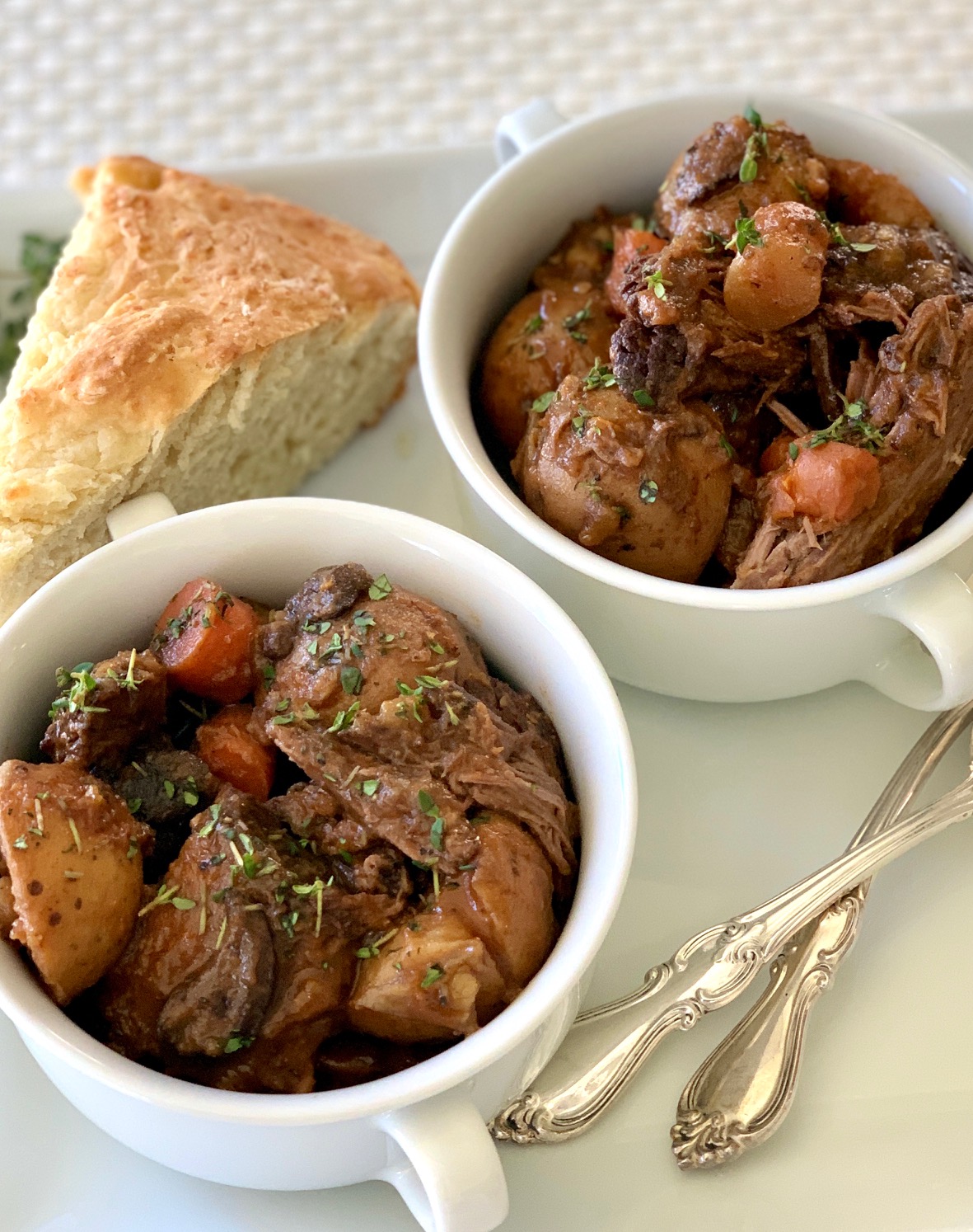 Guinness Irish Pot Roast in bowls