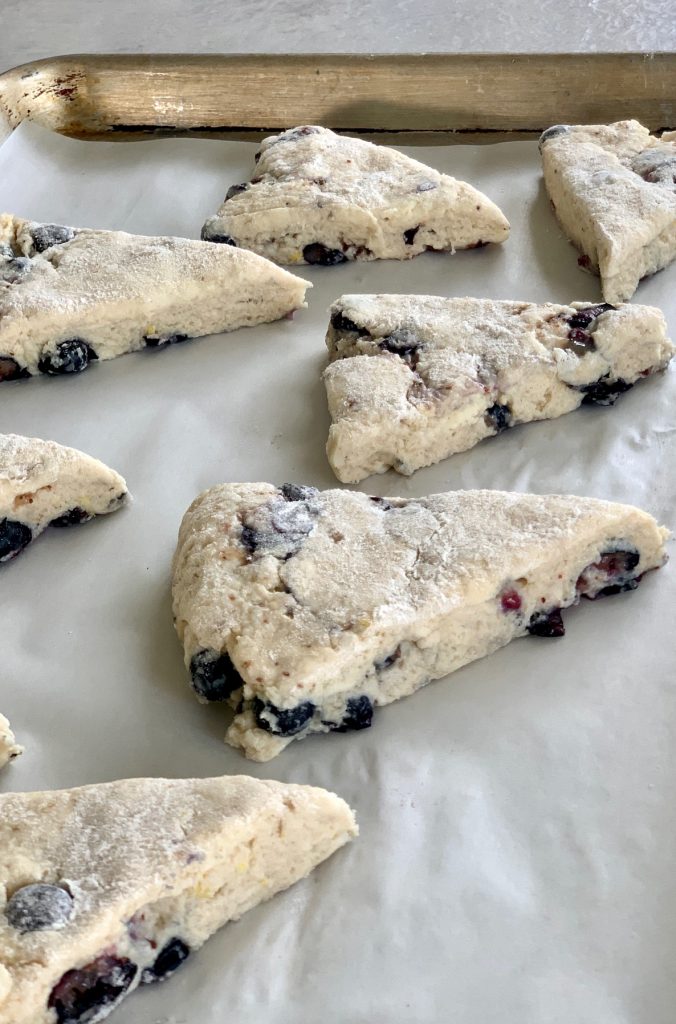 Scones for baking with Blueberries