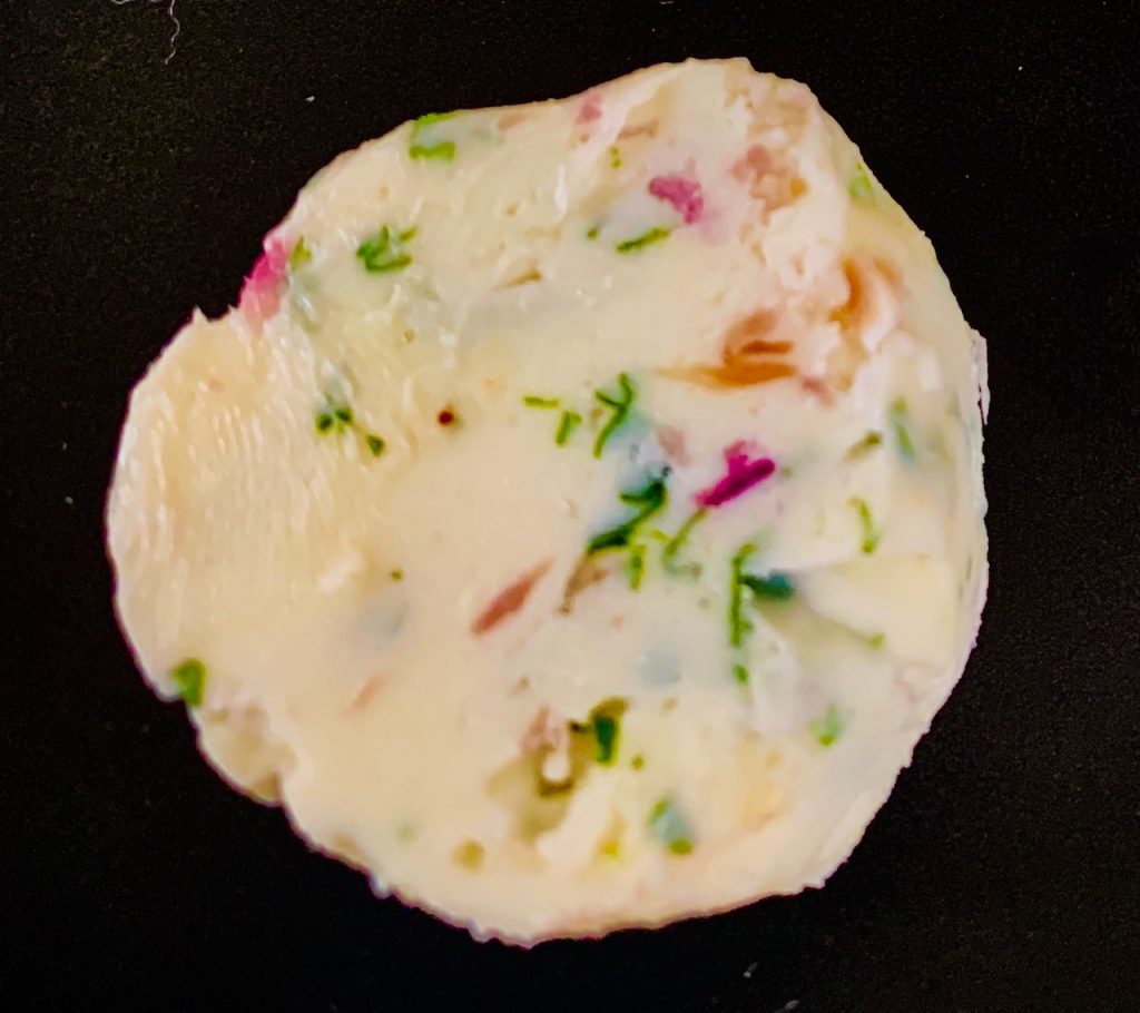 Round of Shallot Chive Compound Butter