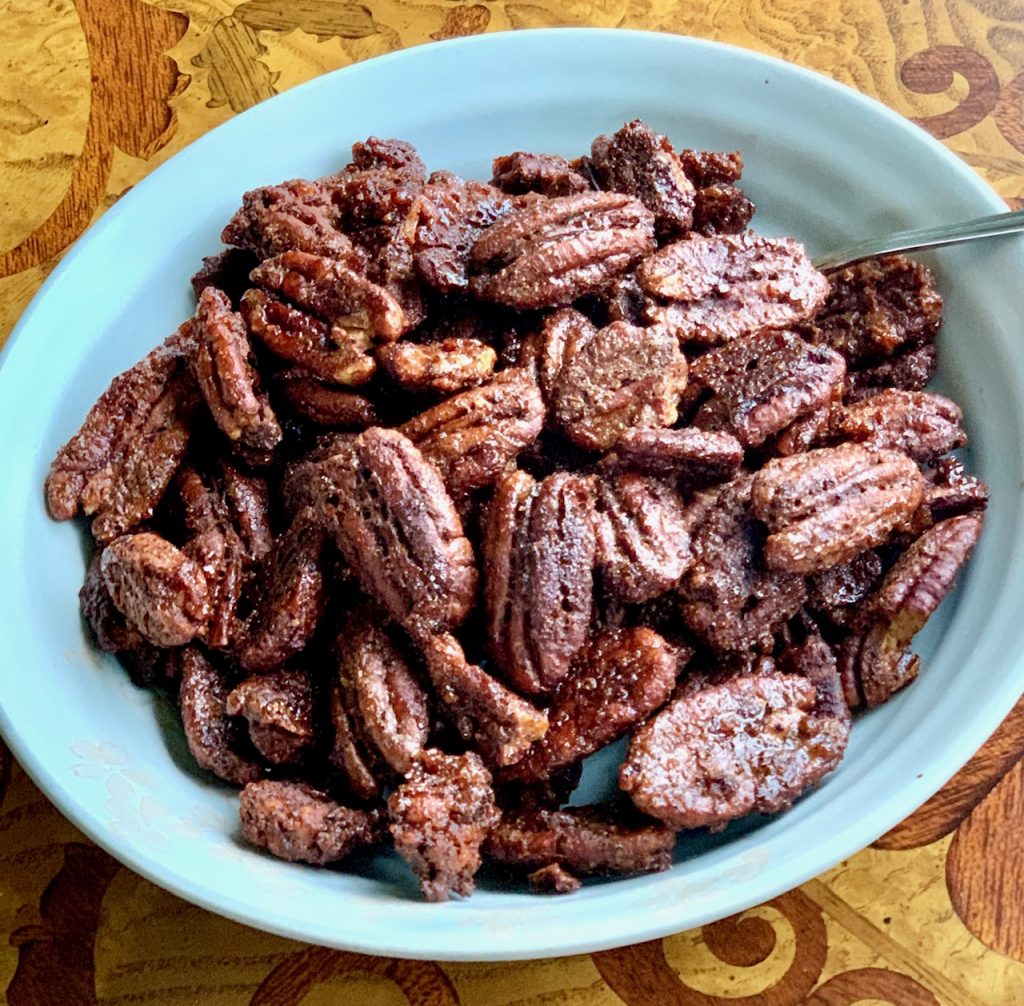 Spicy Sweet Candied Pecans