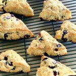 Blueberry Lemon Scones cooling on a rack