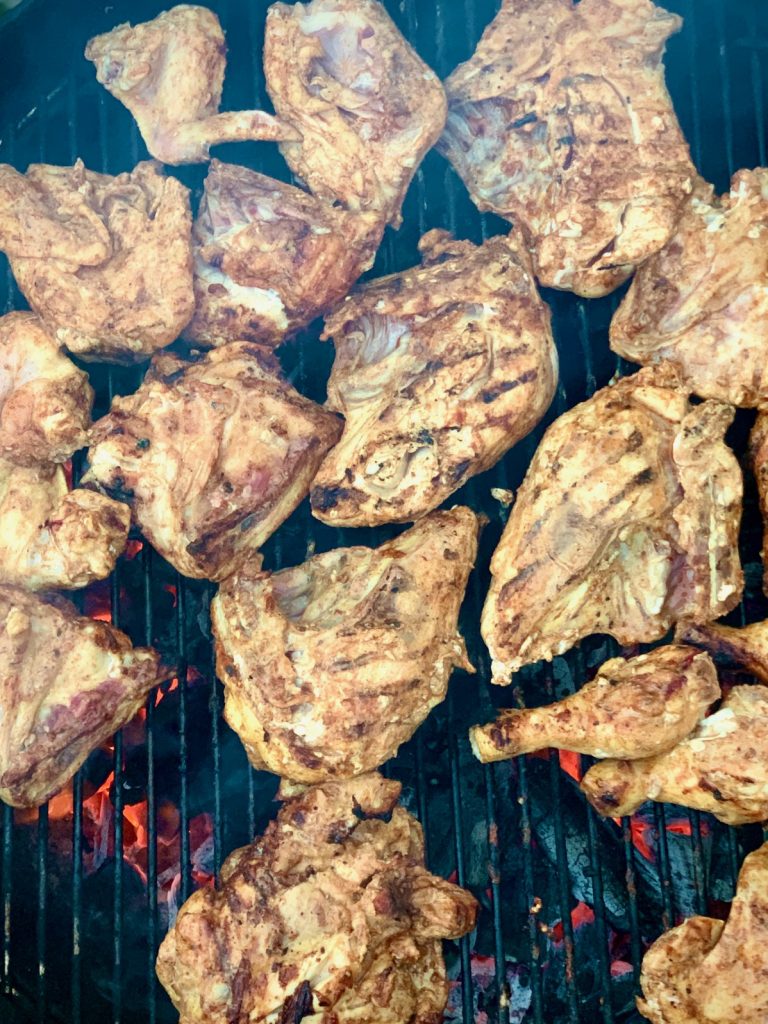 Jerk Chicken on Grill