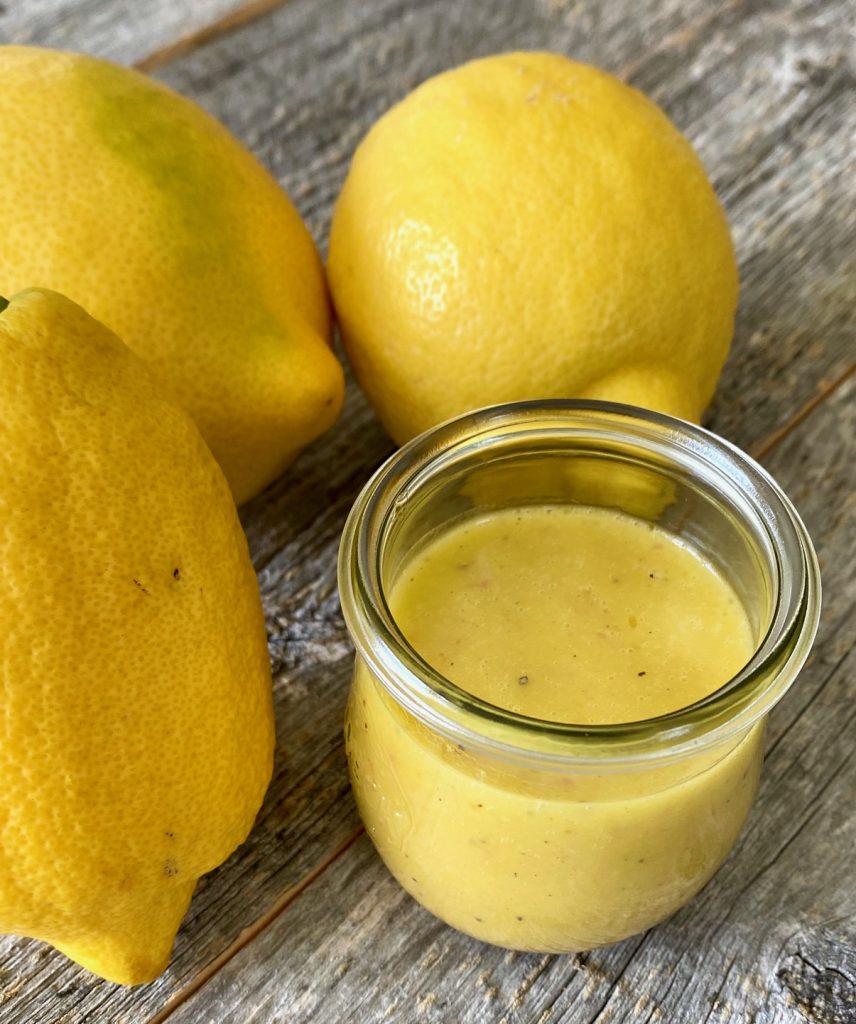 Lemon Vinaigrette with lemons