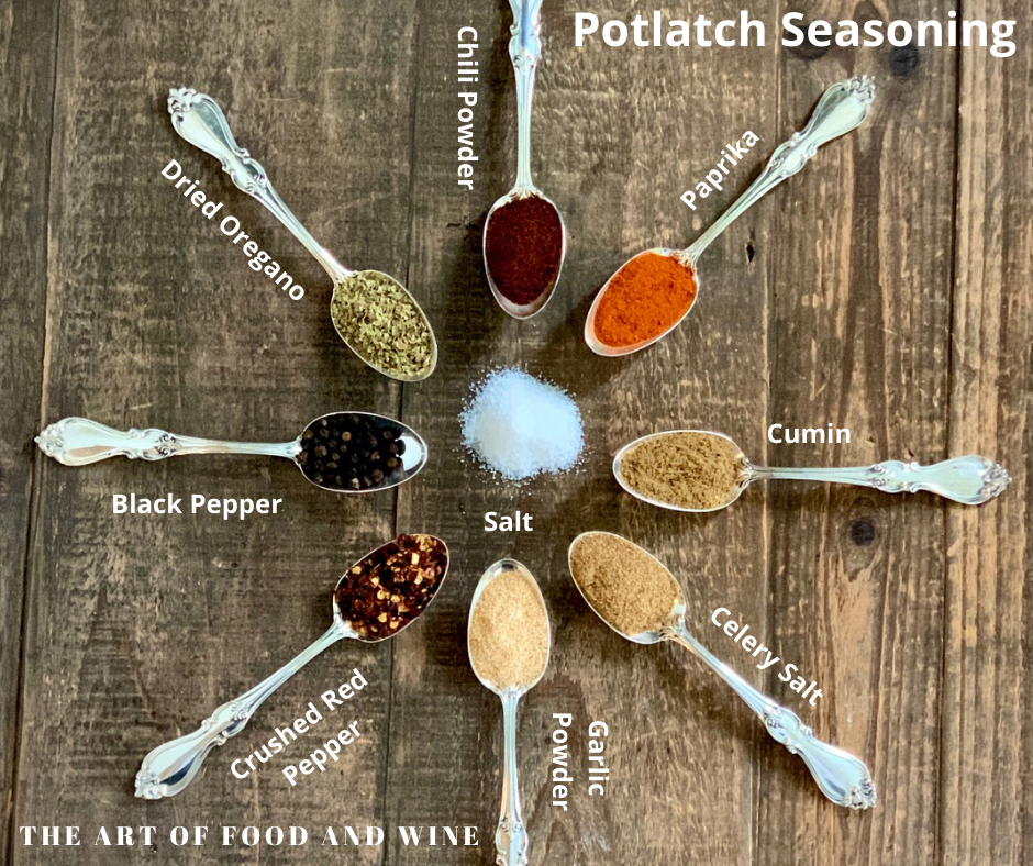 Potlatch Seasoning Ingredients on spoons