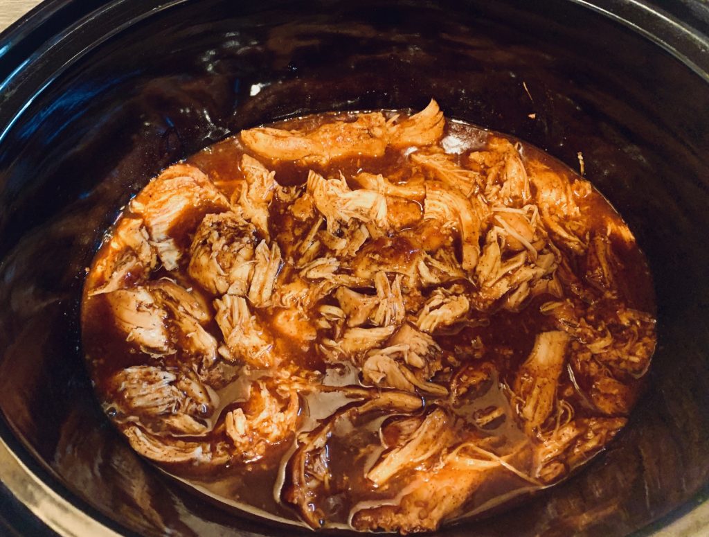 best way to shred chicken in a crock pot