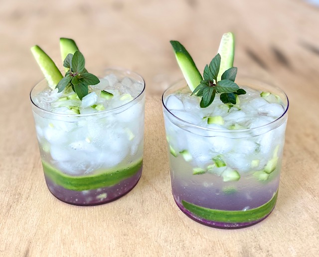 Vodka Cucumber Mint cocktails