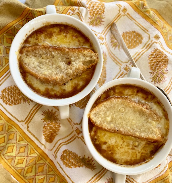 2 bowls of Homemade French Onion Soup