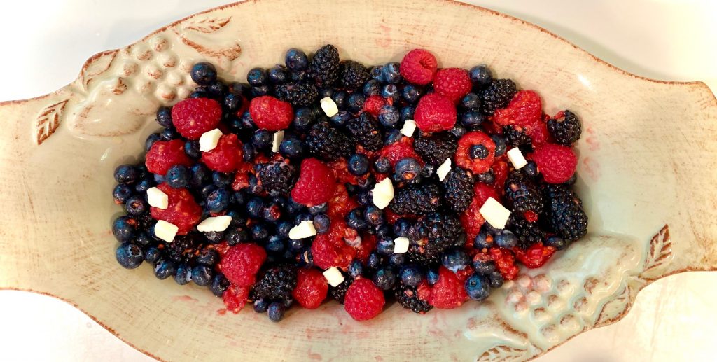 Mixed Berries for Cobbler with Butter