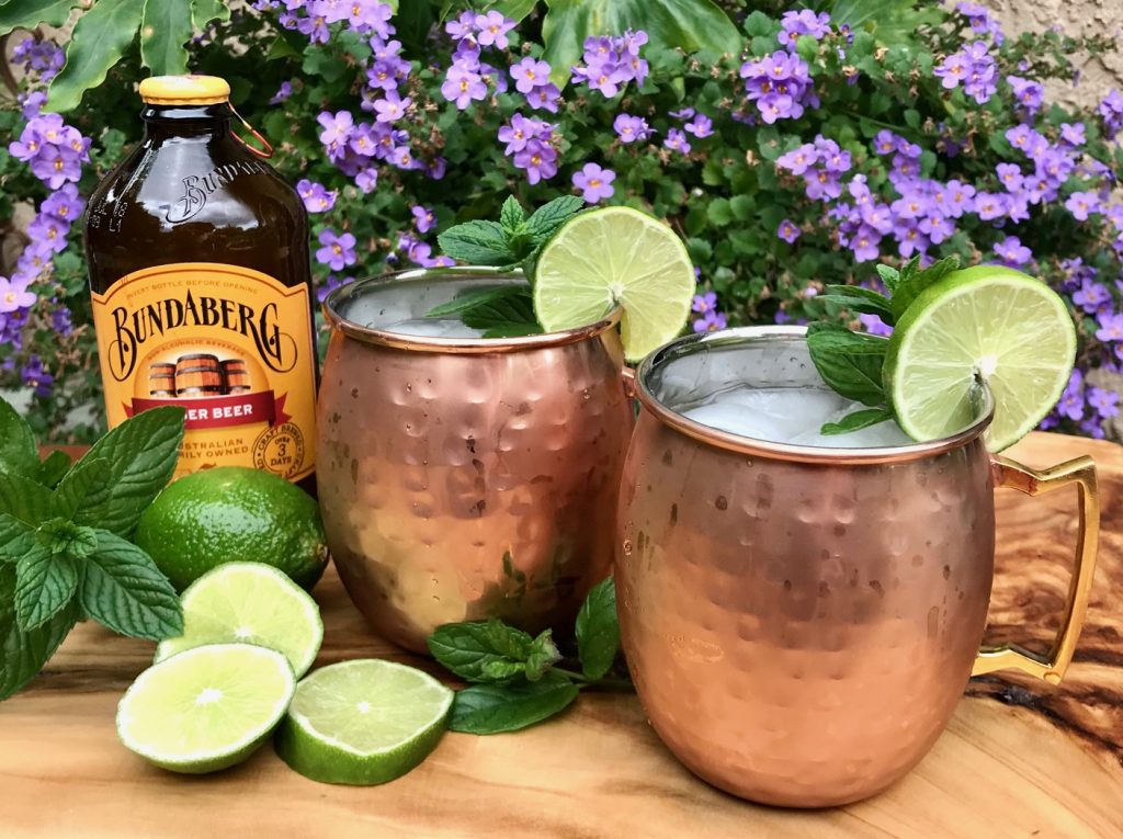 Moscow Mules with Ginger Beer