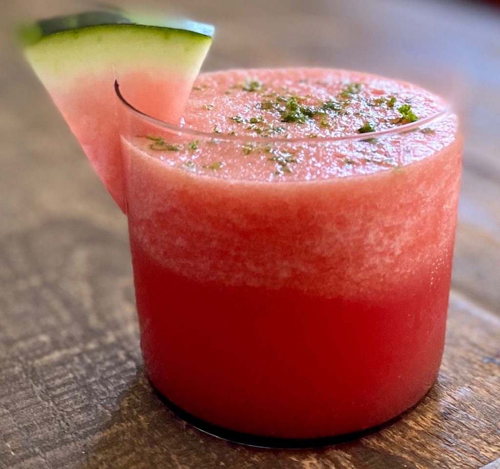 Watermelon Vodka Cocktail made with Blended Fresh Watermelon