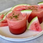 Watermelon Vodka Cocktails on a white tray