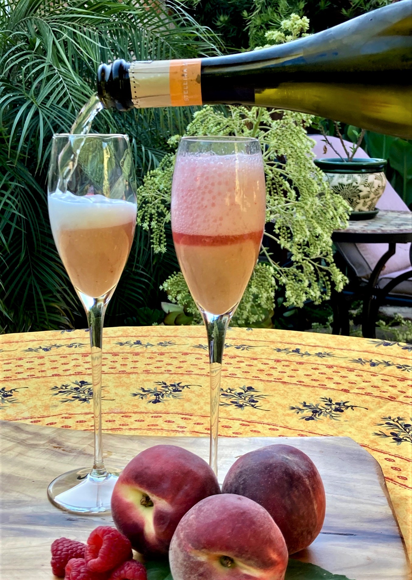 Bellini Cocktail with Fresh Peach Puree - The Art of Food and Wine