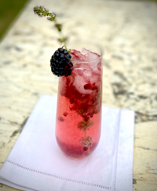 Blackberry Champagne Cocktail