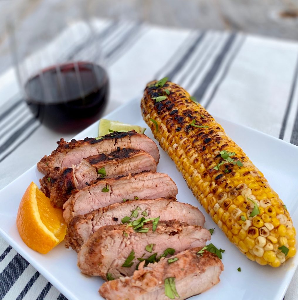 Pork Tenderloin and Corn on the Cob