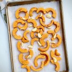 sliced squash on a tray