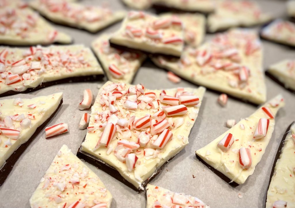 candy on a baking tray