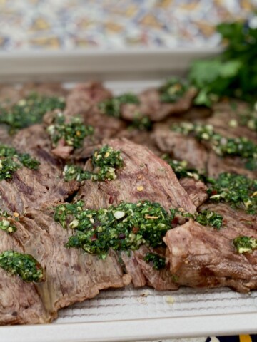 Steak with Chimichurri sauce