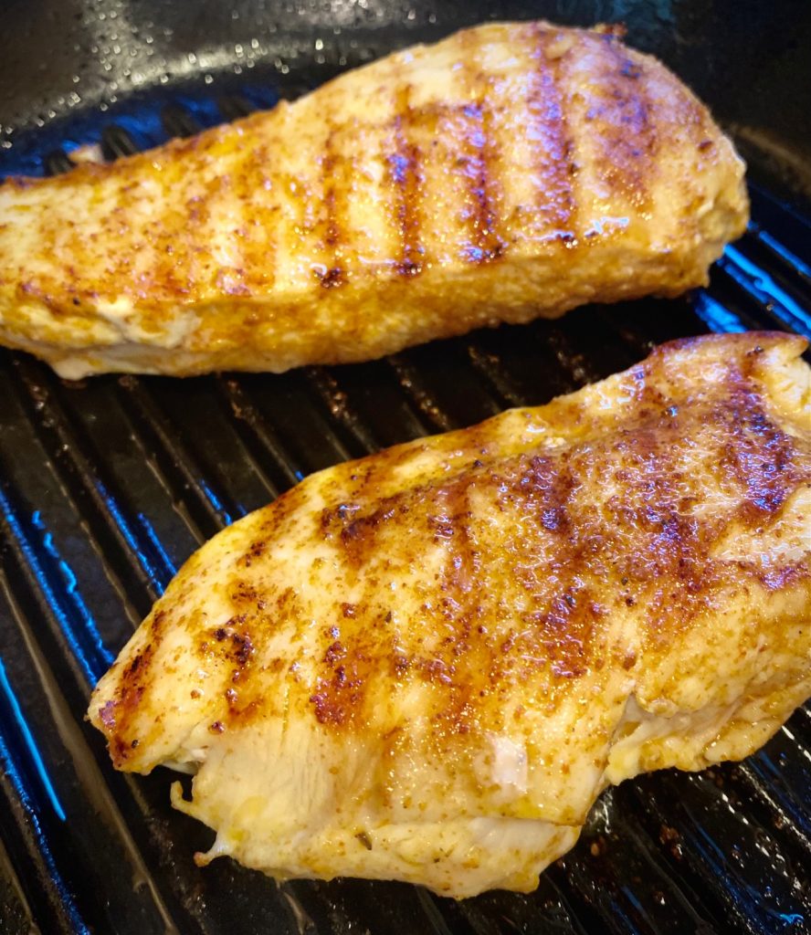 2 grilled chicken breasts