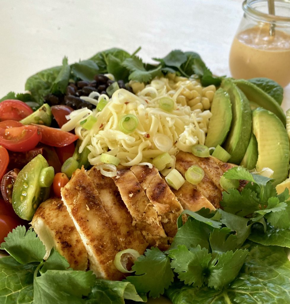 Southwest Dressing in a jar with Southwest Salad