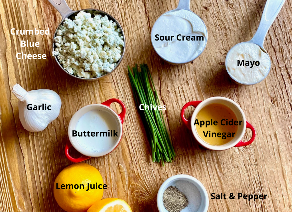 Ingredient pictures for Blue Cheese Dip