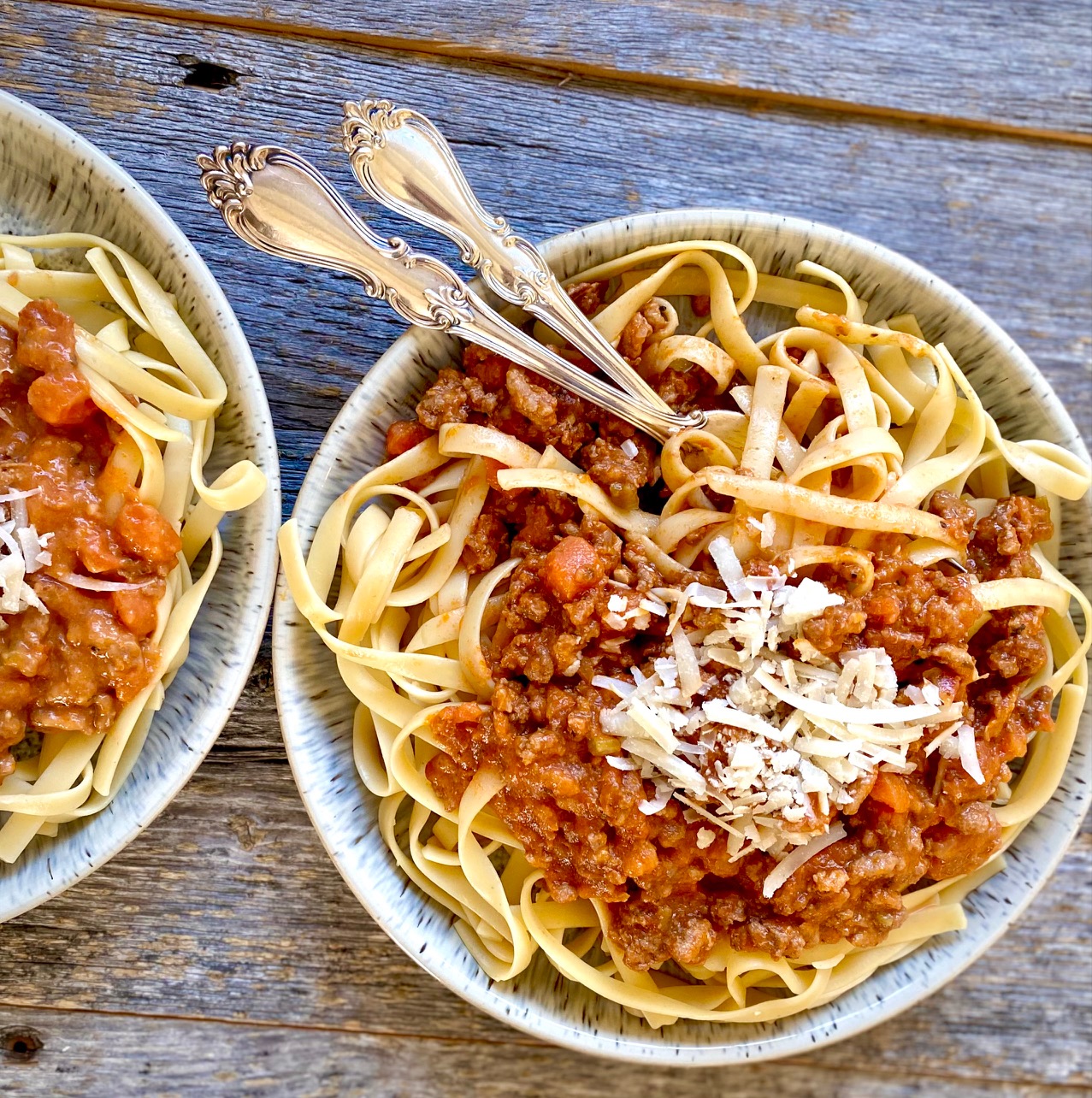 2 bowls of Pasta with Bolognese