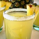 Martini with pineapple in a glass