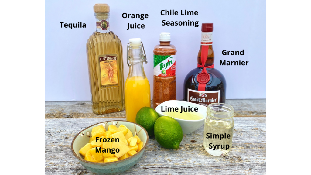 Ingredients for Mango Margaritas