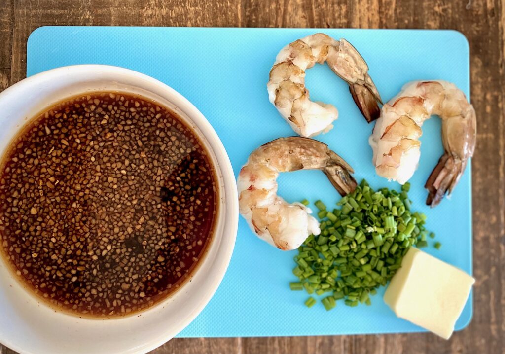 Ingredients for Honey Garlic Shrimp