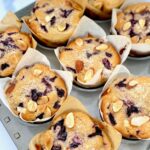 Cherry Muffins in a muffin pan