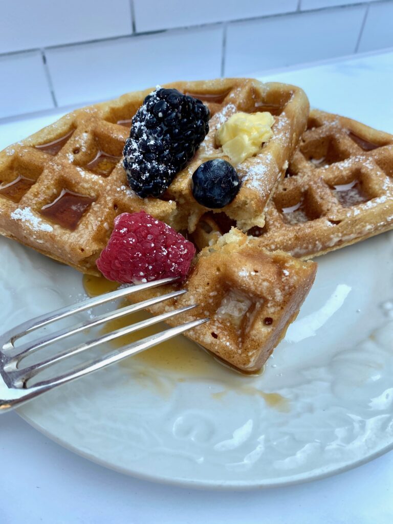 waffles and fork