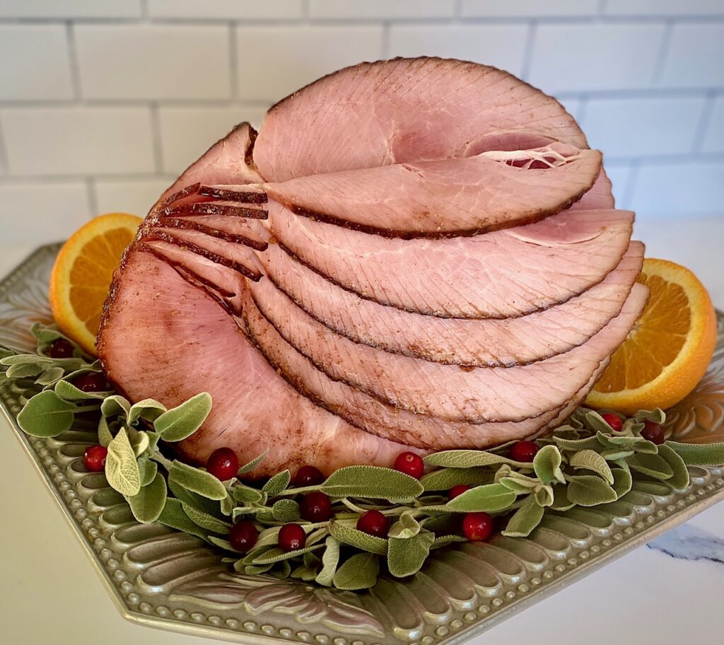 Ham on platter