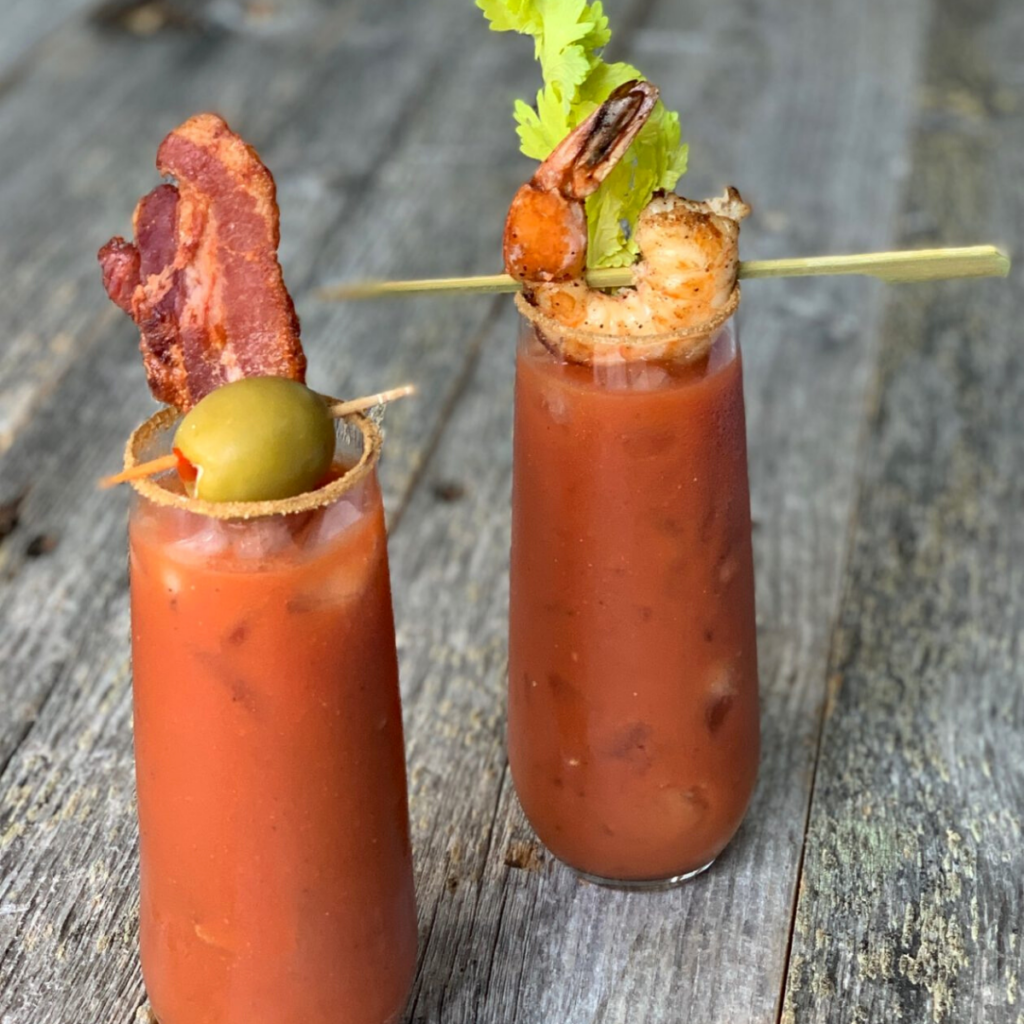 2 bloody mary cocktails