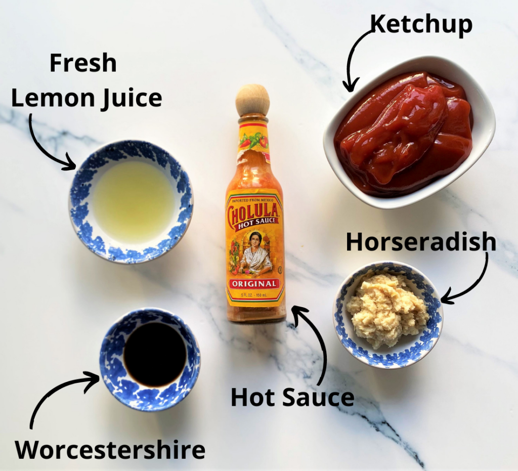 ingredients for cocktail sauce